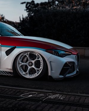 Alfa Romeo Giulia Quadrifoglio GTAm Conversion Kit by PariS'5 GaraGe - Complete Kit - FRP/ Carbon Fiber Combo